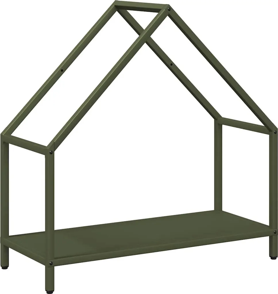 Portalegna in Acciaio Laminato a Freddo vidaXL Verde Oliva 60x25x60