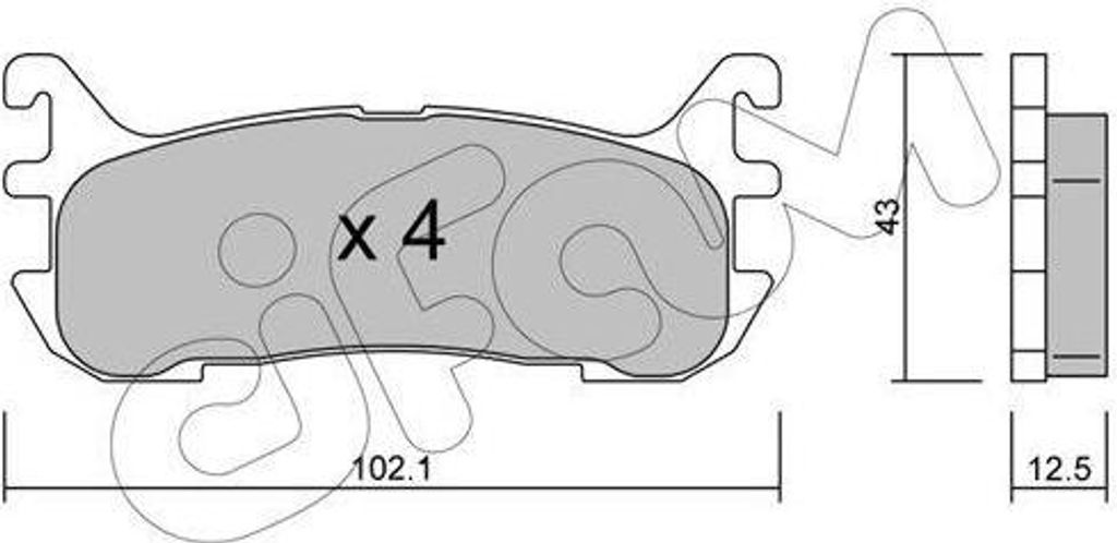 CIFAM Bremsbeläge Satz Hinten Bremsklötze für MAZDA MX-5 II (NB) 822-393-0