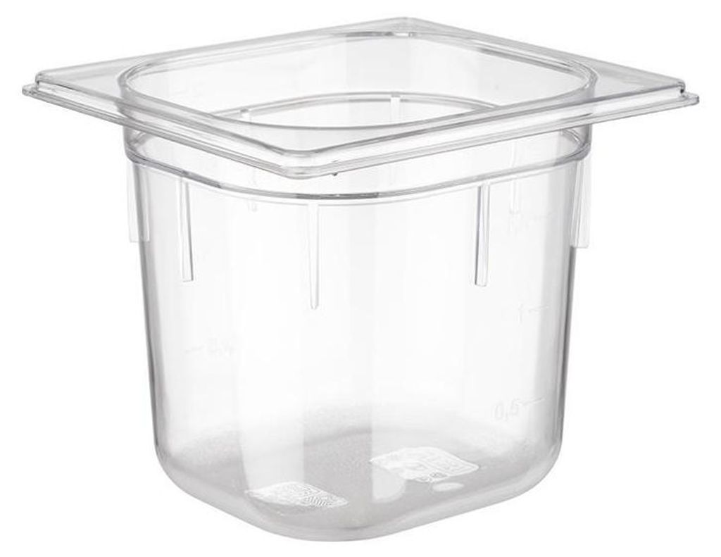 APS 82040 GN 1/6 Behälter, Polycarbonat, 17,6 x 16,2 cm, Tiefe 150 mm, 2,2 Liter