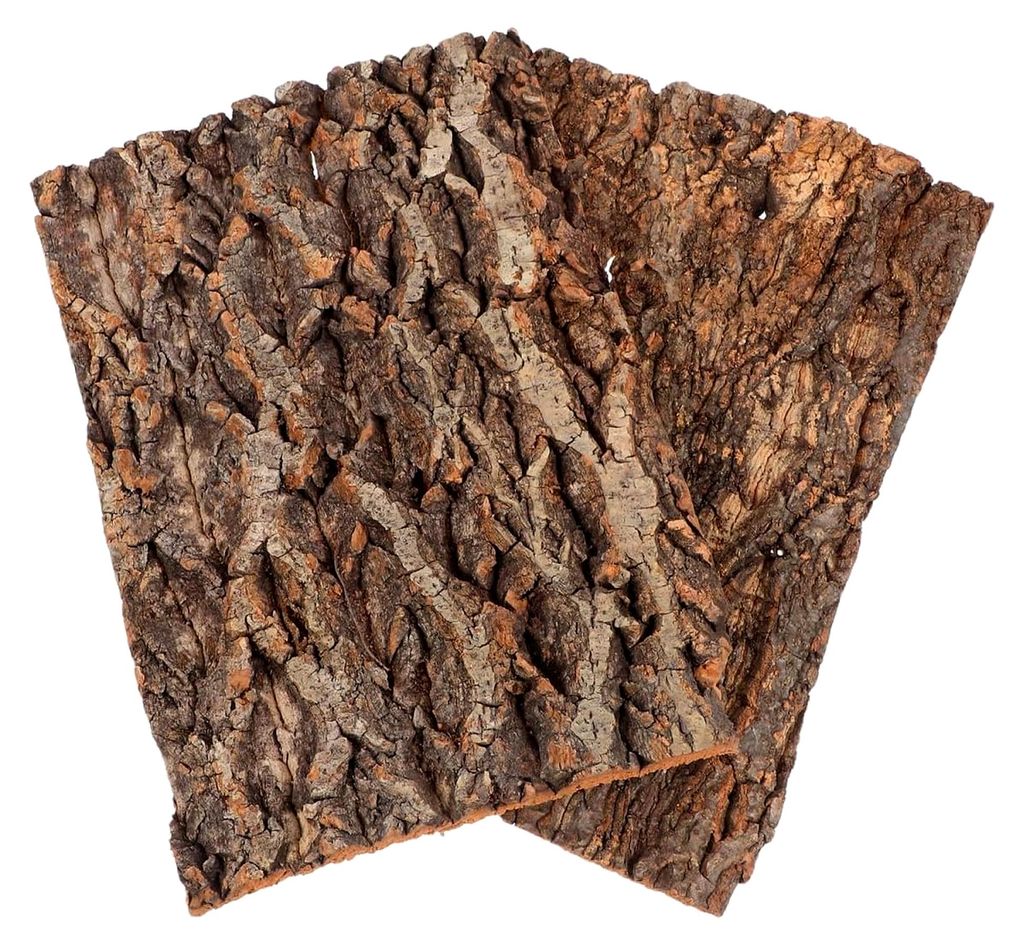 2 Stück Reptilien Baumrinde Plattform Terrariendekoration natürliche Korkrinde für Gecko und Schildkröten Terrarium Zubehör Reptilien Versteck...