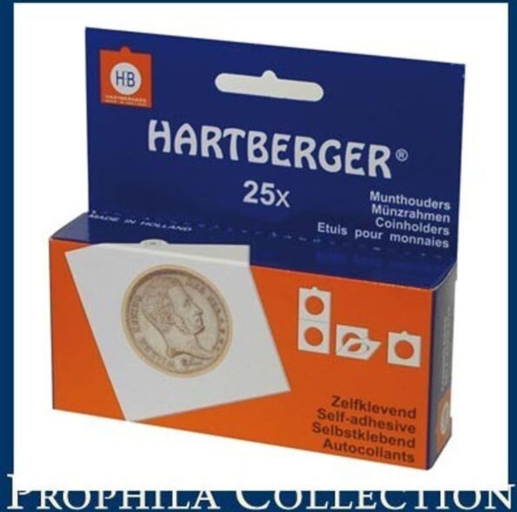 Lindner 8320030 HARTBERGER Münzrähmchen-25er-Packung