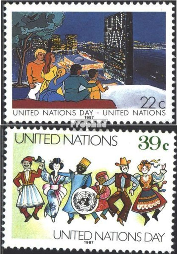Briefmarken UNO - New York 1987 Mi 540-541 (kompl.Ausg.) gestempelt Tag der UNO