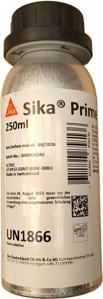 SIKA Primer "207", Feuchtigkeitshärtender Voranstrich zur Produktbild 