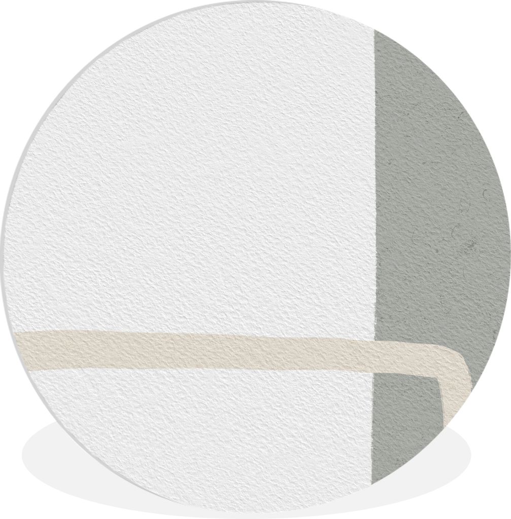 MuchoWow Rundes Wandbild - Runde Bilder Abstrakt - Minimalismus - Design Ø 30 cm Kreis Wanddekoration Kunststoff - Wandkreis - Wandschmuck - Sch...