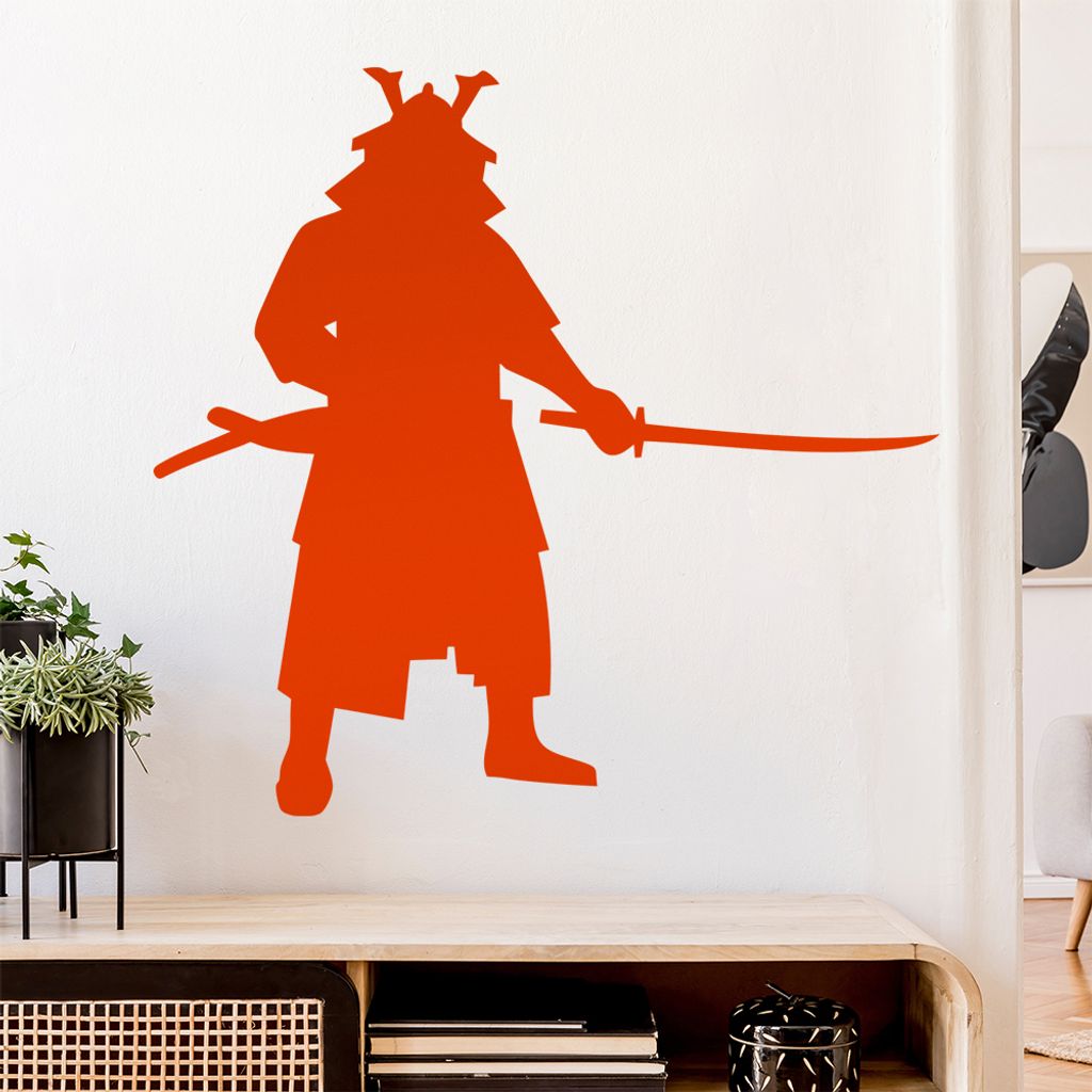 Samurai Bushi Kämpfer Wandtattoo Wandaufkleber Wall Sticker - Dekoration, Küche, Wohnzimmer, Schlafzimmer, Badezimmer