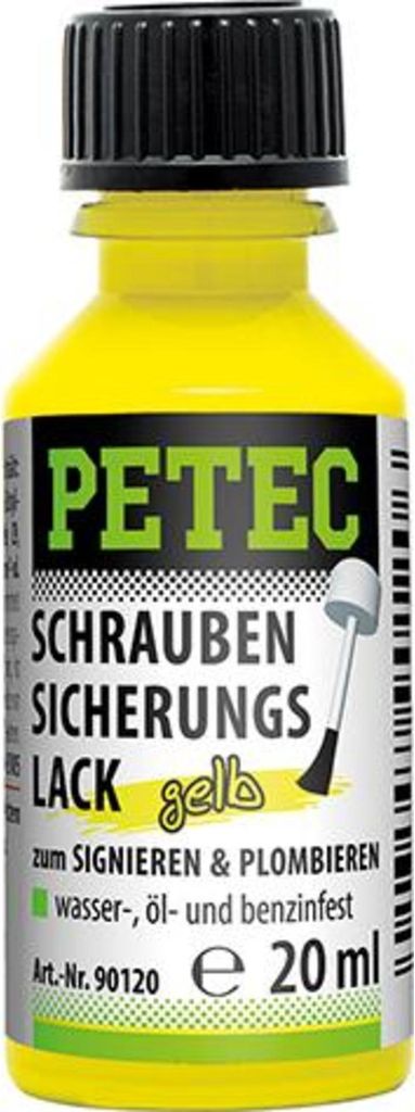 Skrutkovací lak / žltý 1x 20ml - PETEC Obrázok produktu 