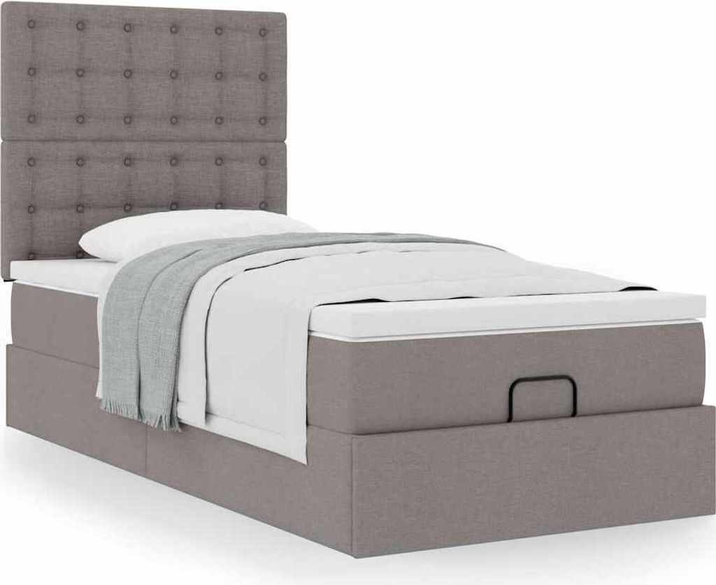"2026 Promotion" Ottoman-Bettgestell moderne, mit Matratze Taupe 90x200 cm Stoff - Klassische Betten MM592