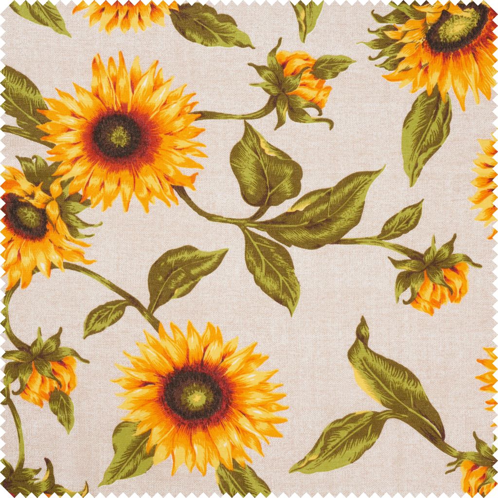 Dekostoff Leinenoptik "Sonnenblume", 140 cm breit, Produktbild 