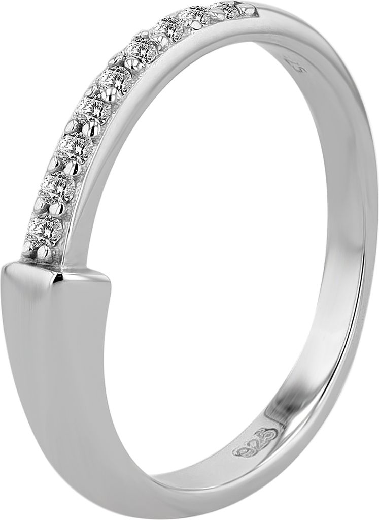 925er Echt Silber Damenring "Tiana" mit Zirkoniabesatz, Produktbild 