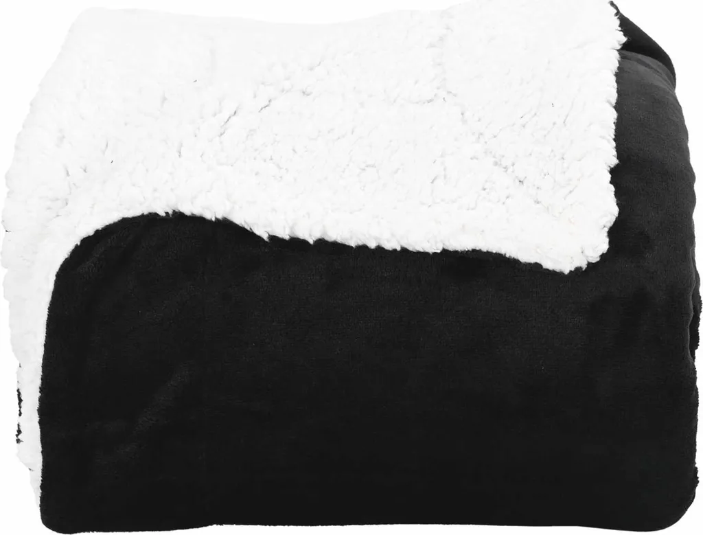 Coperta Plaid vidaXL Nero 150x200 cm - Arredo Casa Pile Soft Touch - 4