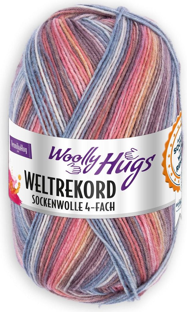 Woolly Hugs Weltrekord Sockenwolle 4-fädig 75% Produktbild 