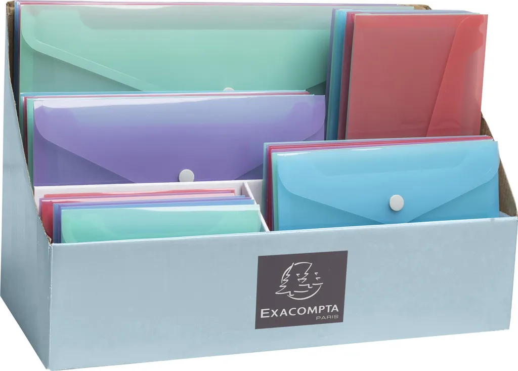 Organizzazione Zen: Espositore 60 Buste Chromaline Pastell A4 Exacompta