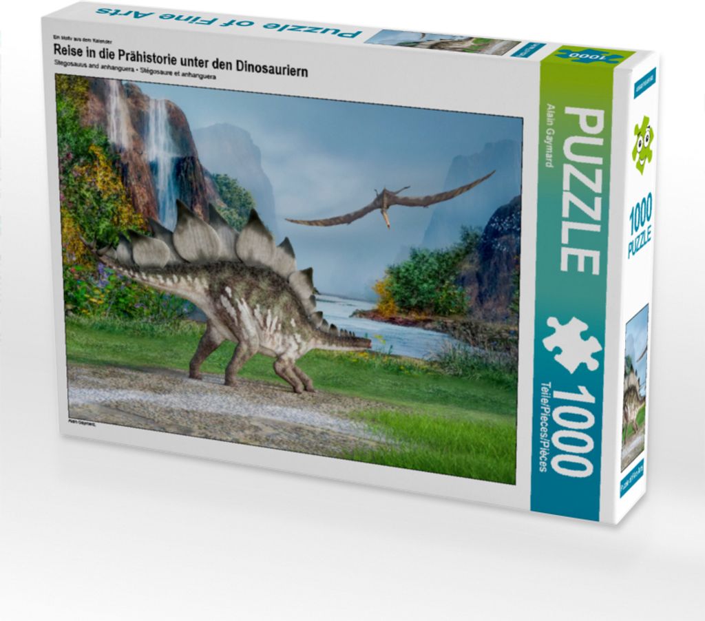 CALVENDO Puzzle Ein Motiv aus dem Kalender Reise in die Prähistorie unter den Dinosauriern | 1000 Teile Lege-Größe 64x48cm Foto-Puzzle für glü...