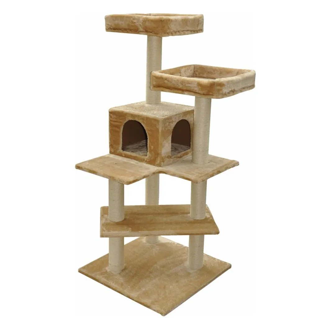 Arbre à chat pour appartement Findus beige 138 cm - Espace de jeu