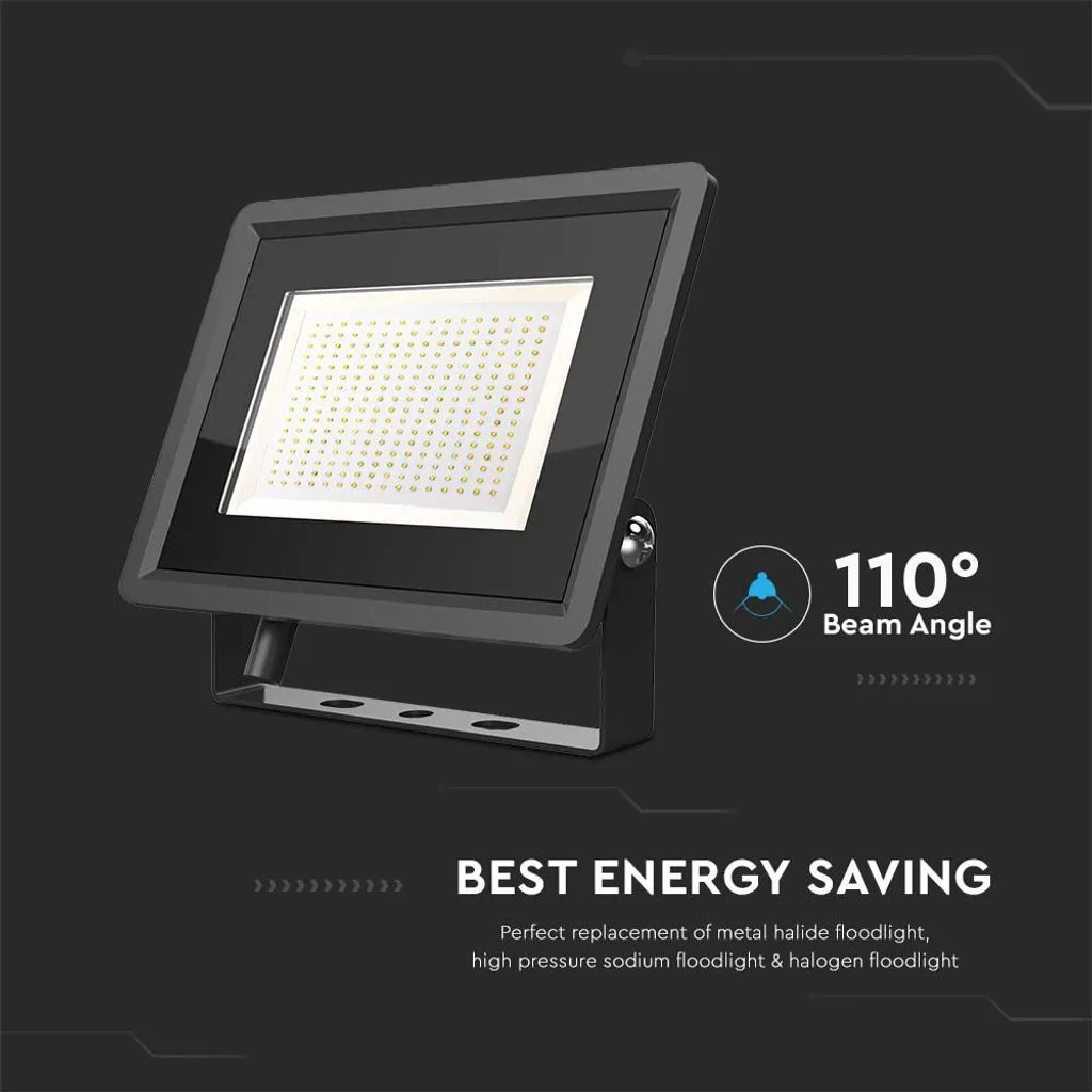 Projecteur Extérieur LED 200W Puissant Noir pour Éclairage Pro - 6