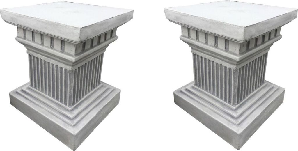 2x Steinsäule Gartensäule Türsäule Griechische Säule Terrassesäule Blumenständer