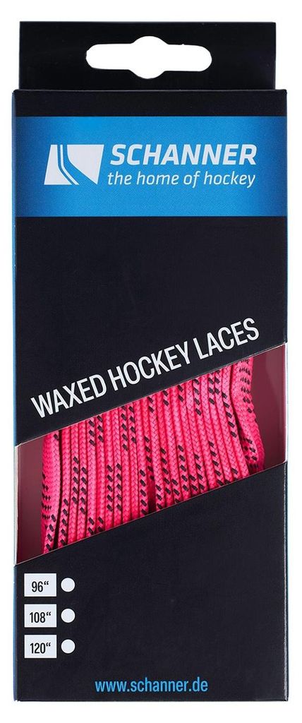 SCHANNER Eishockey-Schnürsenkel gewachst, Farbe:pnk, Produktbild 