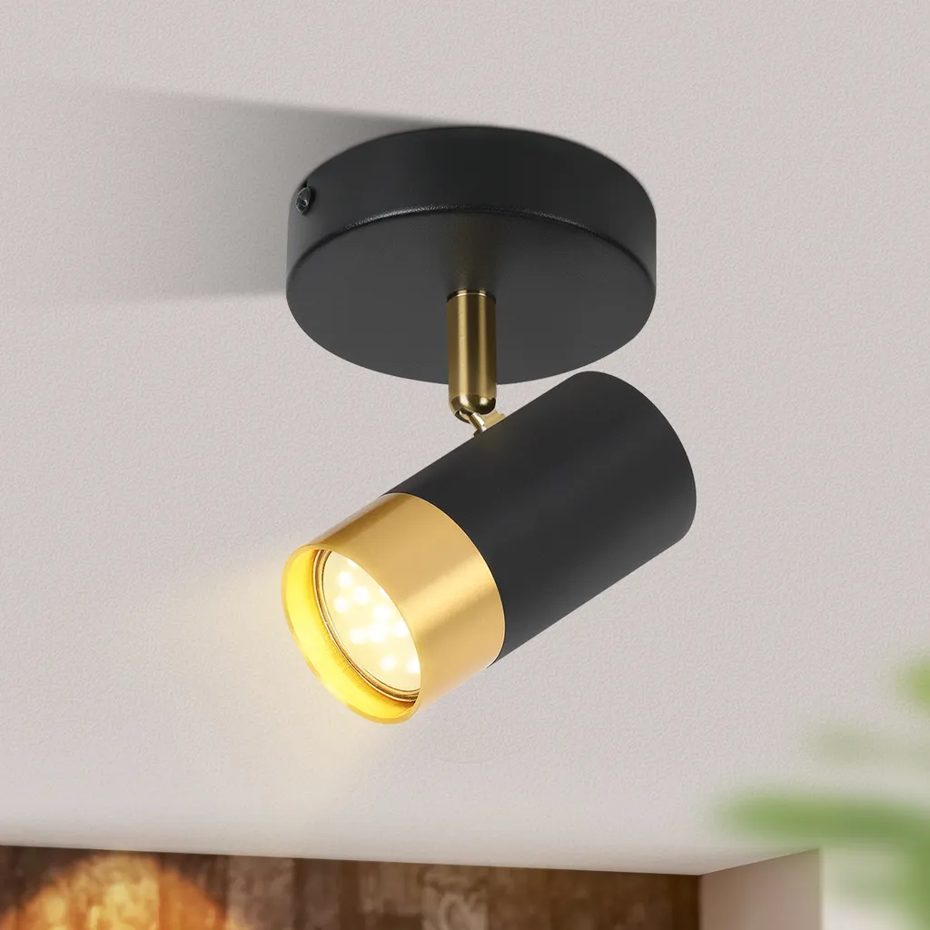 BRILONER - Set 4 Faretti LED Da Incasso A Soffitto, Ultrapiatti 25mm, Dimmerabili In 3 Step, IP44 Per Bagno, Nero Opaco, 90mm