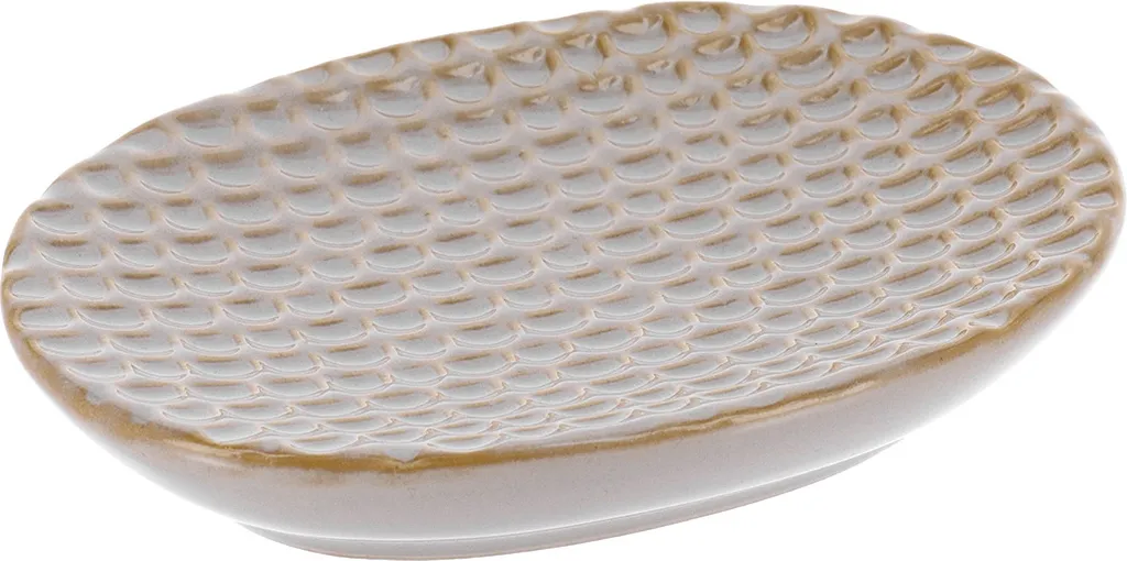 Accessorio Bagno Chic: Portasapone Tendance Loft Ceramica Beige