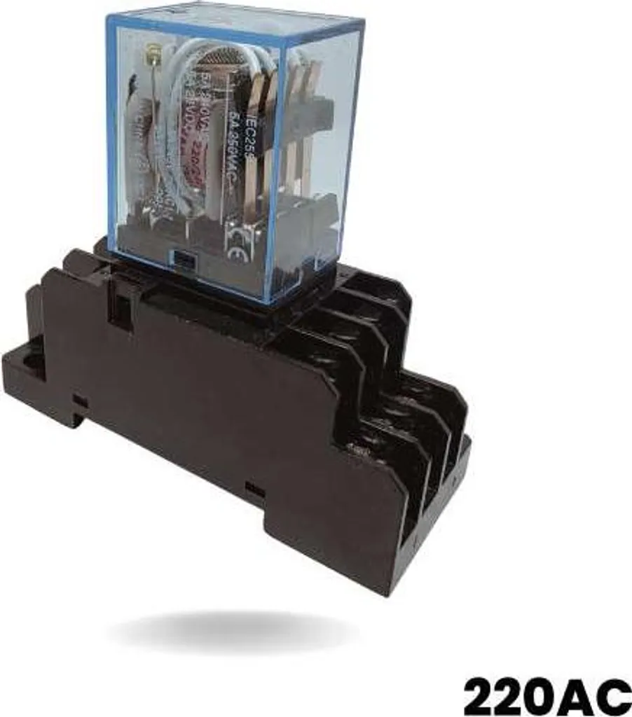 Socle de relais 10A robuste 220V AC avec isolation haute tension et sécurité