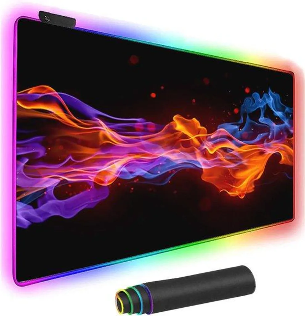 Tapis de souris gaming LED RGB 80x30 cm - Grand format antidérapant