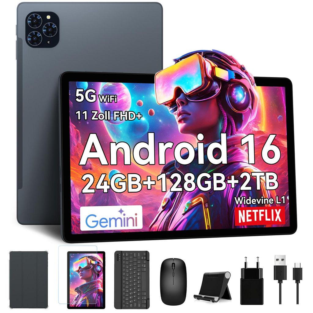 Tablette TABWEE T90, Android, écran 11 pouces, 24 Go de RAM Image du produit 