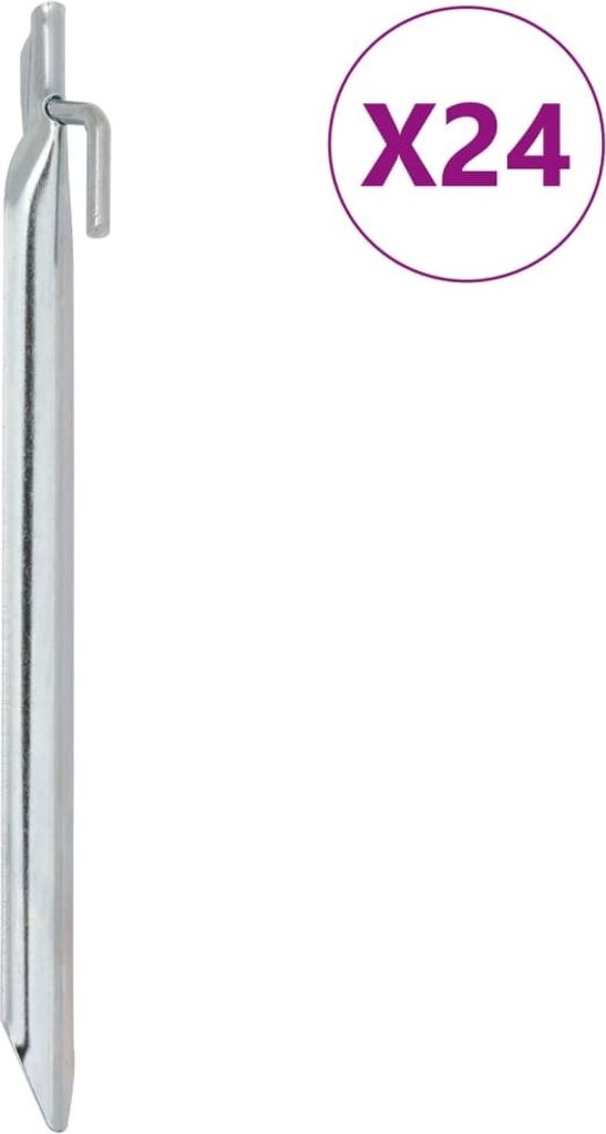 Zeltheringe 24 Stk. V-Form 25 cm Ø20 mm Verzinkter Stahl