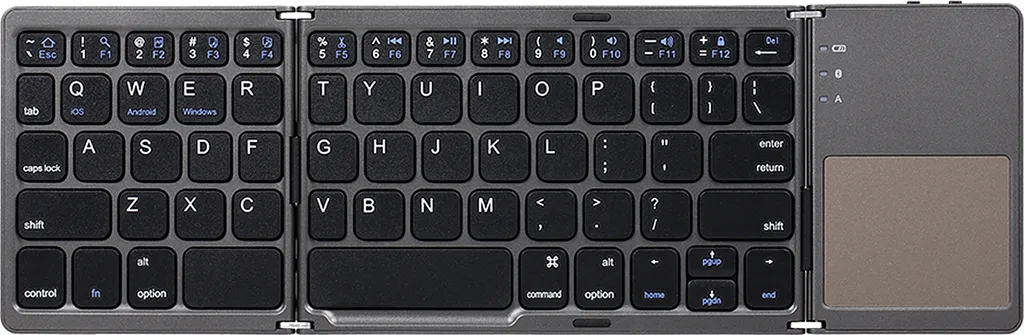 Clavier Bluetooth de voyage pliable pour iPad, Android et PC - Gris BT