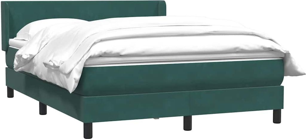Boxspringbett mit Matratze Dunkelgrün 160x210 cm Samt