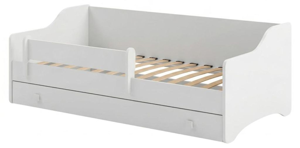Dětská postýlka ERYK s zásuvkou a bočnicí, rozměry 160x80, Obrázek produktu 