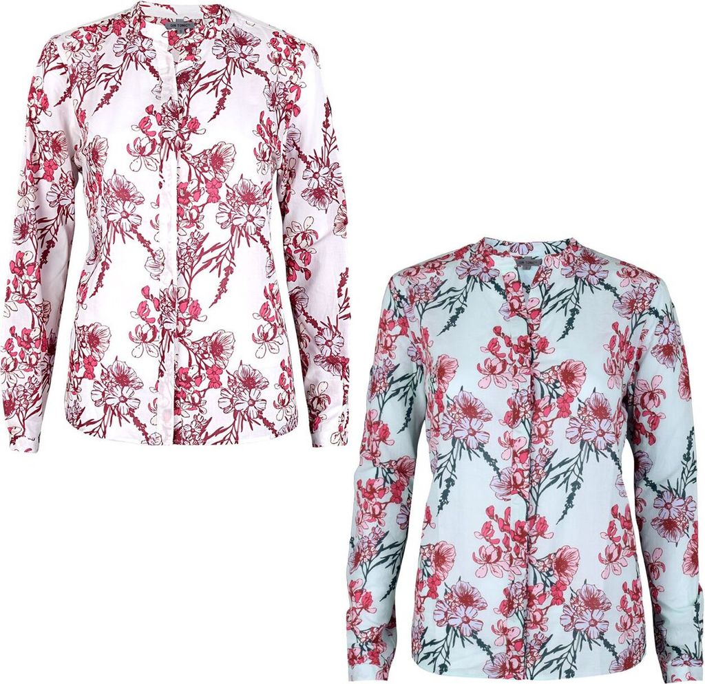 GIN TONIC Damen Bluse mit Knopfleiste und Kragen, Größe:XL, Produktbild 
