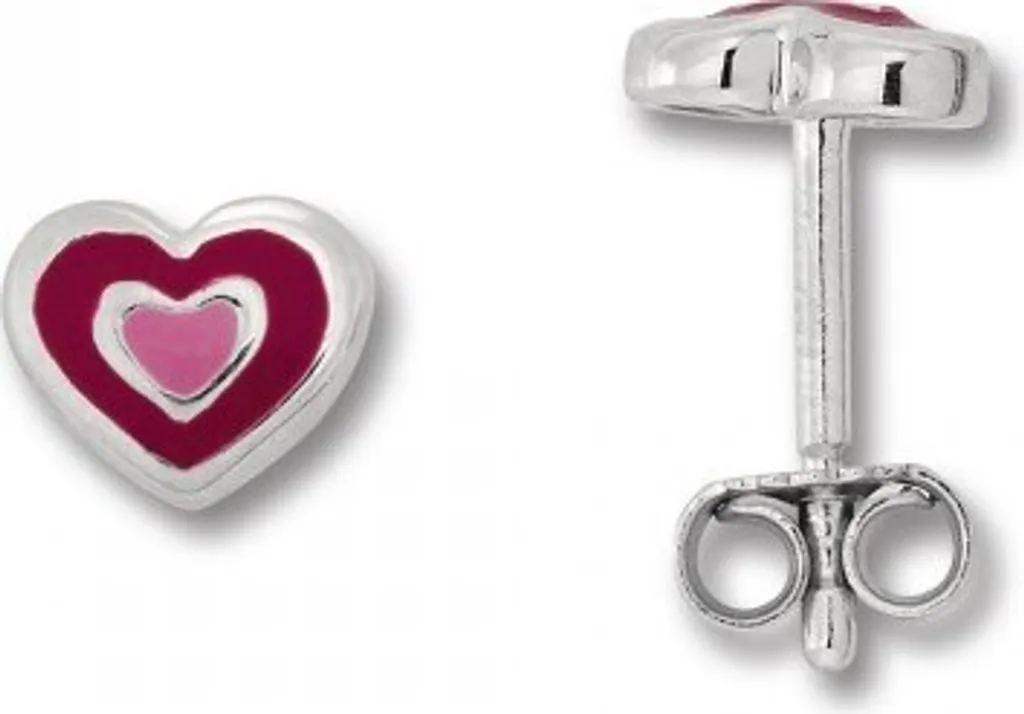 Boucles d'oreilles cœur argent 925 rhodié - Anti-ternissement et peau