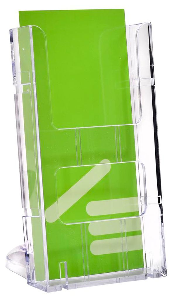 Tischprospektständer DIN Lang (99x210mm) Prospketständer / Prospekthalter / Flyerständer / Flyerhalter