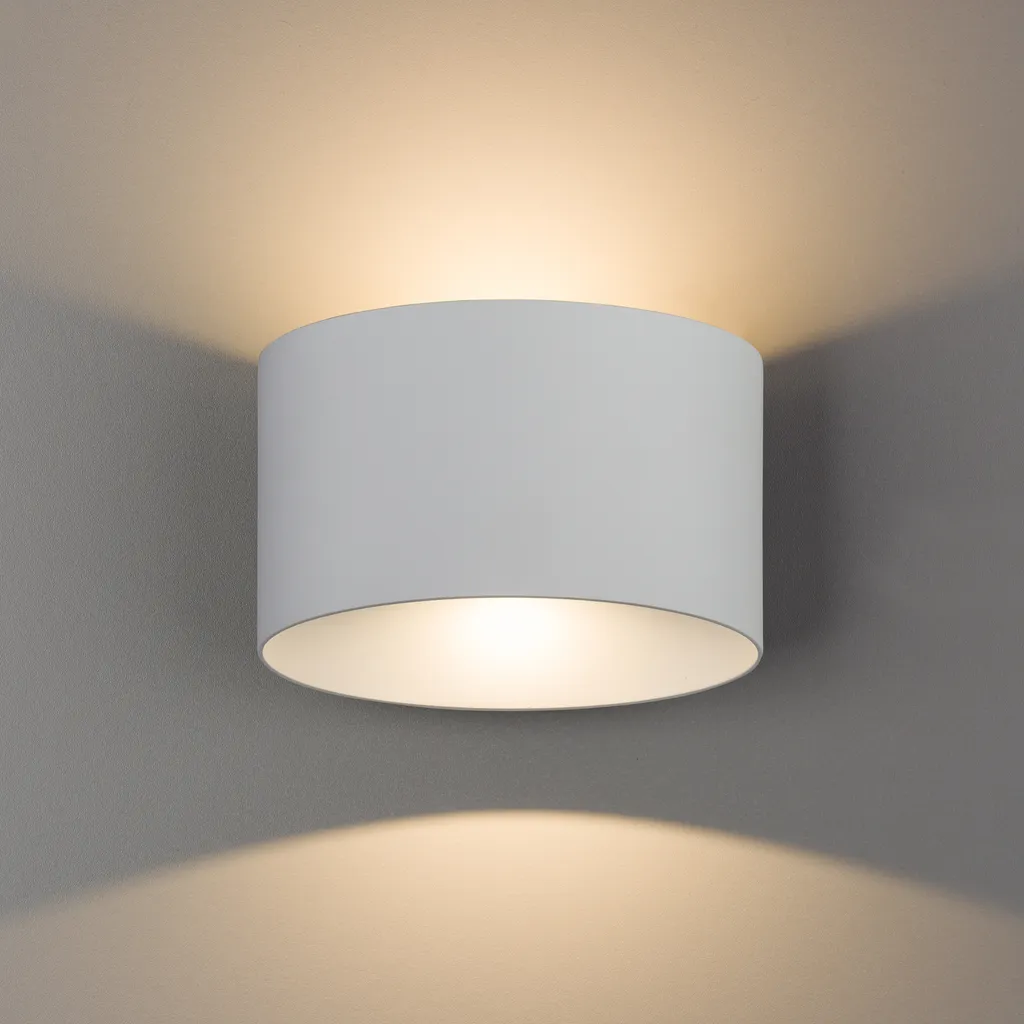 Éclairage mural LED extérieur blanc design IP54 modèle ELLIPSES 800 lm