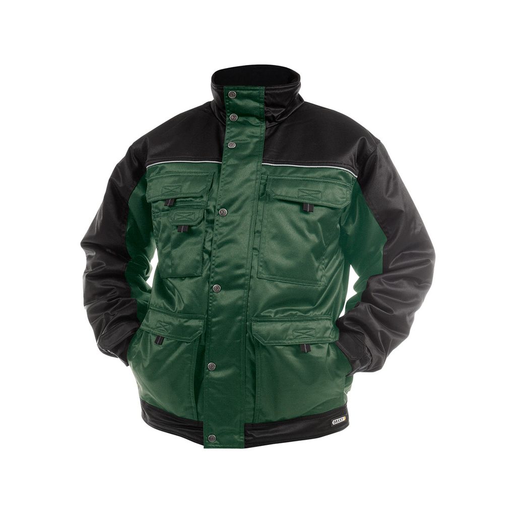 DASSY Tignes Zweifarbige Beaver Winterjacke FLASCHENGRÜN/SCHWARZ Gr.M Länge: STANDARD