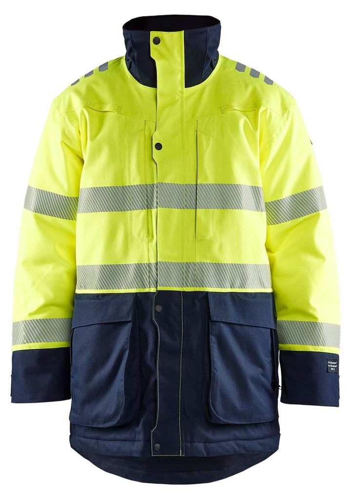 Blakläder Multinorm Winter Parka 4527, Farbe:High Vis Gelb/Marineblau, Größe:XXL