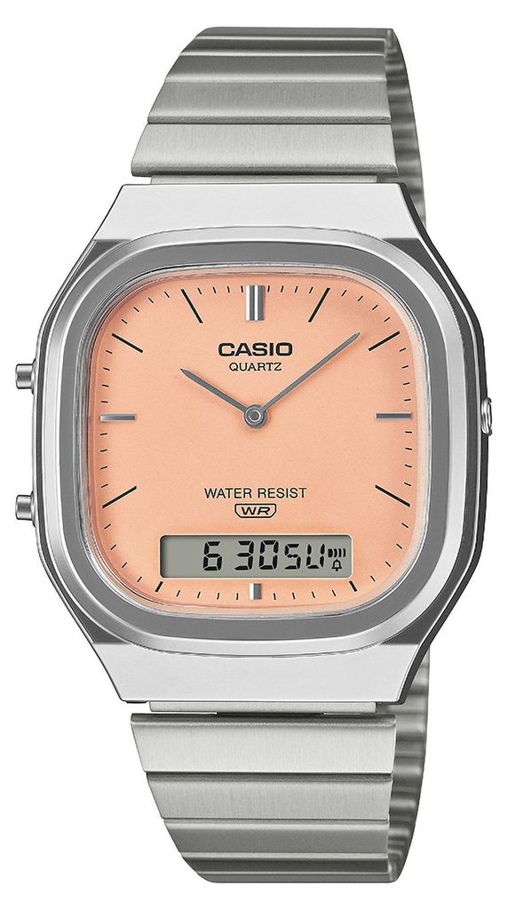 Casio Armbanduhr Vintage AQ-240E-4AEF analog-digital apricot