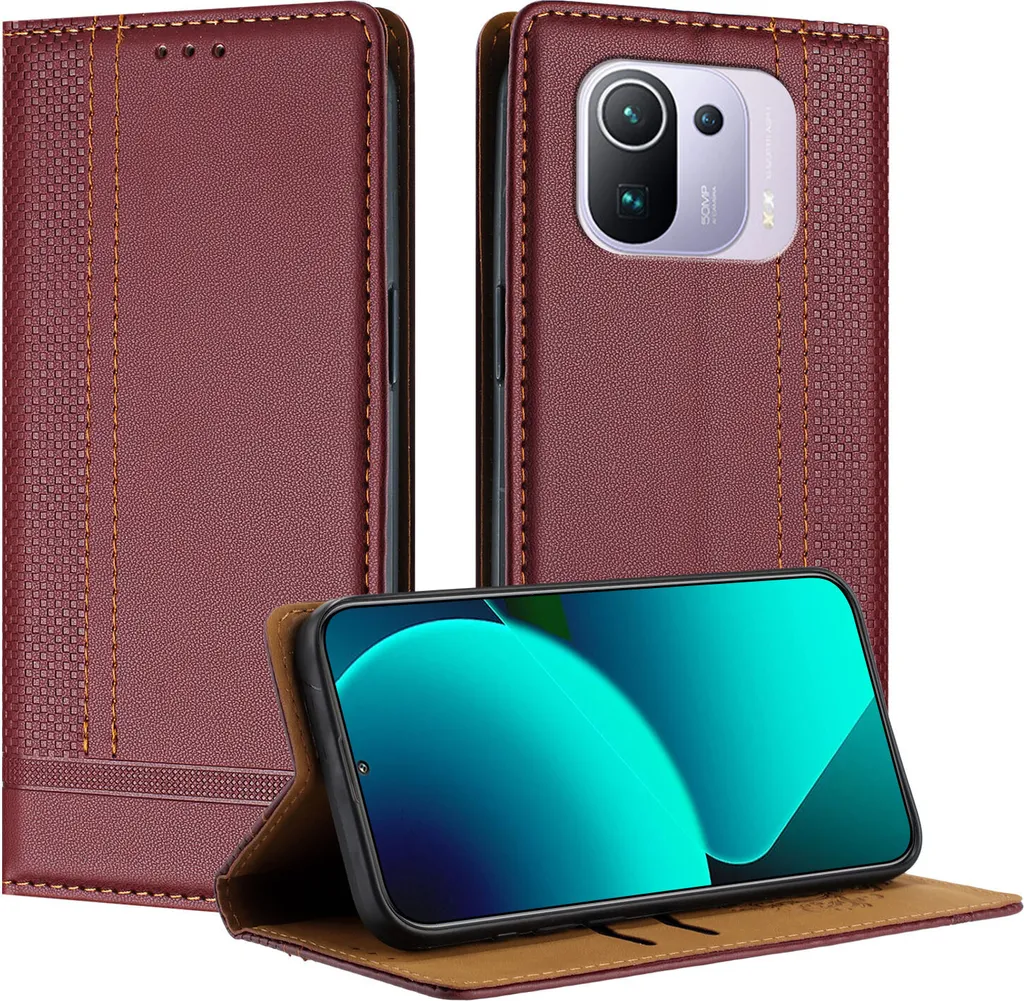 Custodia In Vera Pelle Suncase Per Xiaomi Mi 11 Pro - Colore