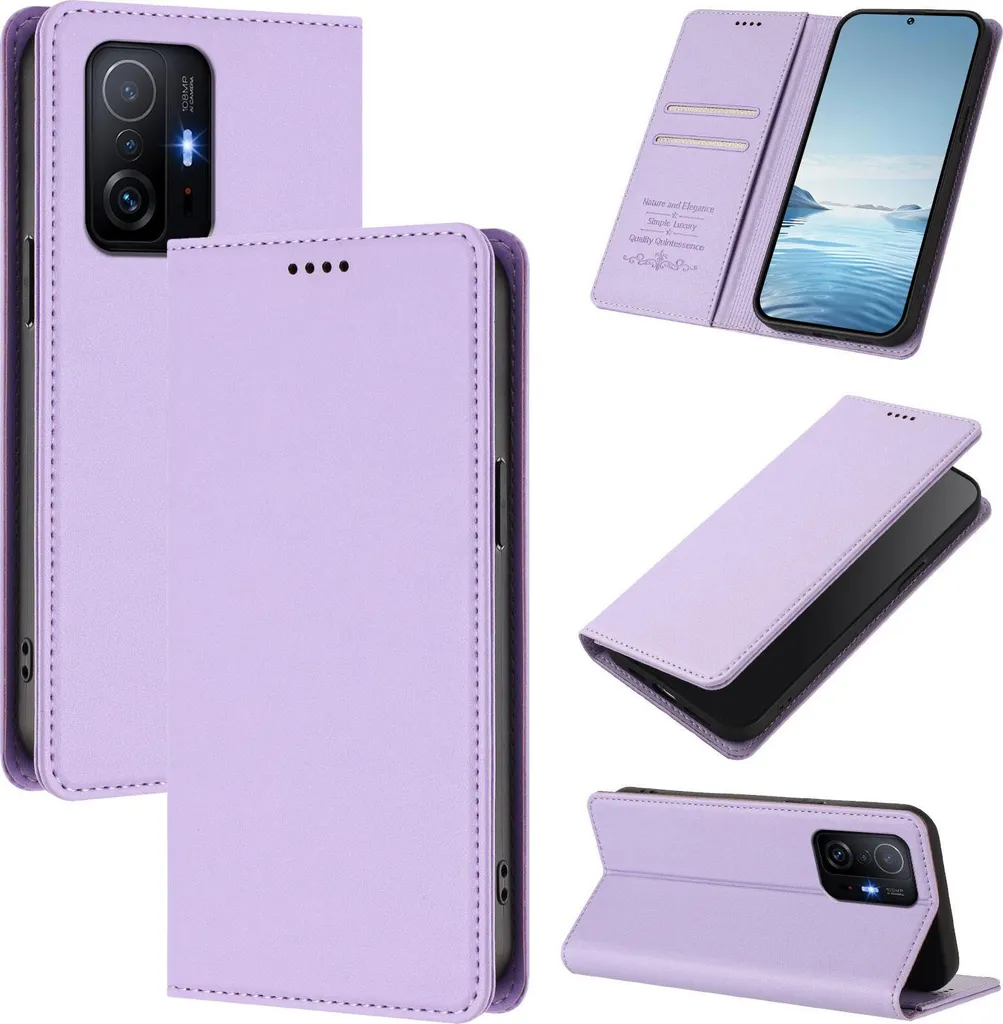 Cover Viola Xiaomi 11T Pro a Libro: Stile e Protezione Totale 360