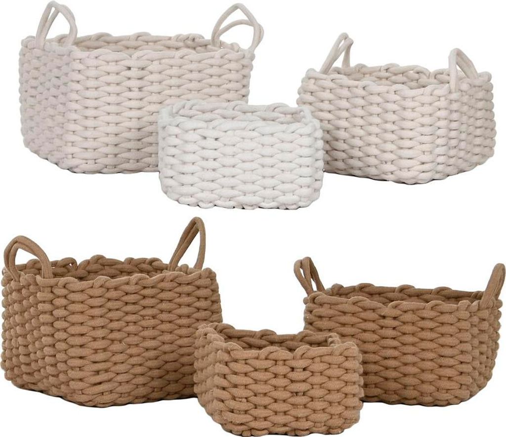 Korb-Set Home ESPRIT Schnur 28 x 28 x 18 cm