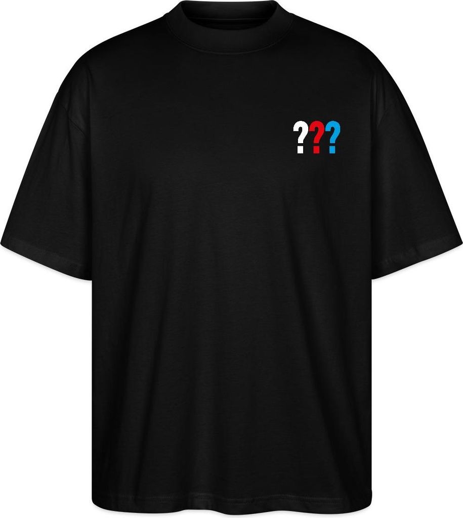 Spreadshirt Die Drei Fragezeichen Kleines Logo Oversize Uni T-Shirt, XS, Schwarz