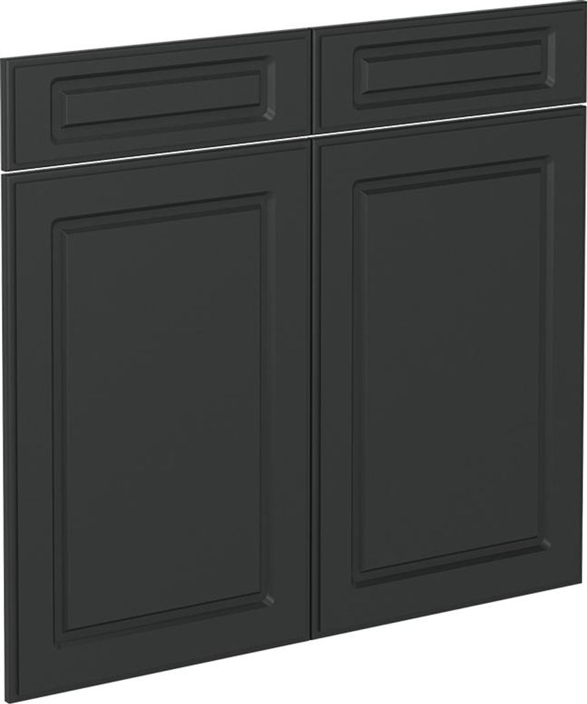 Küchenfront Vicco R-Line Anthrazit Landhaus 79.2 x 70.8 cm Möbelfront für den Schubladenunterschrank, Model 37192
