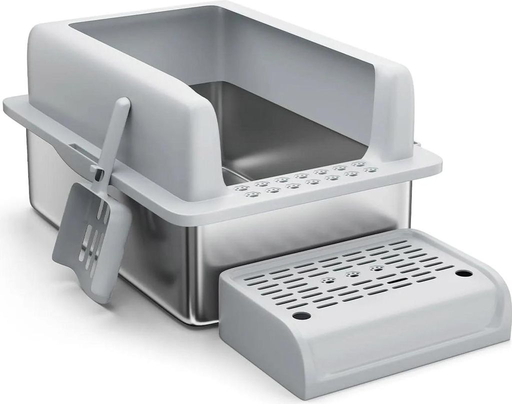 Mačacie WC z nehrdzavejúcej ocele – Mačacie WC – Veľkosť M Obrázok produktu 