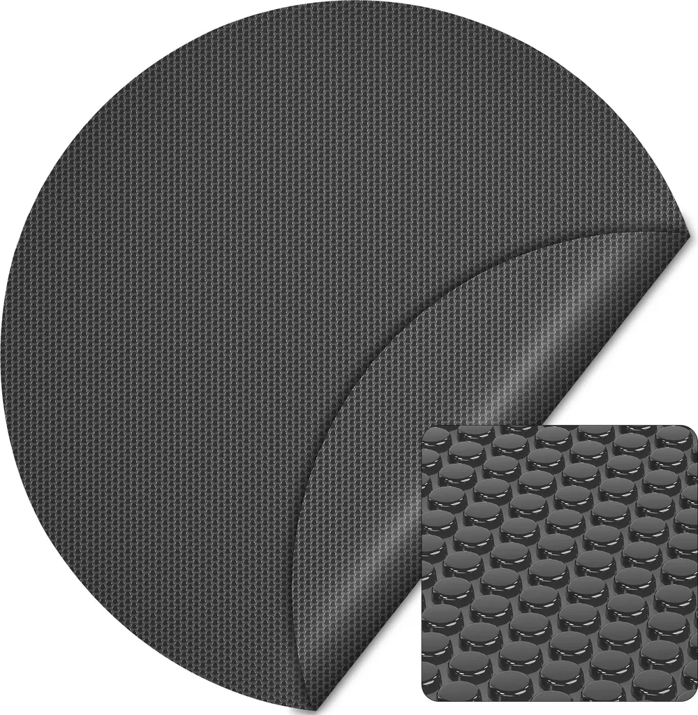 Risparmia 70% di Calore! Telo Solare Wiltec 400µ Nero Ø 5m