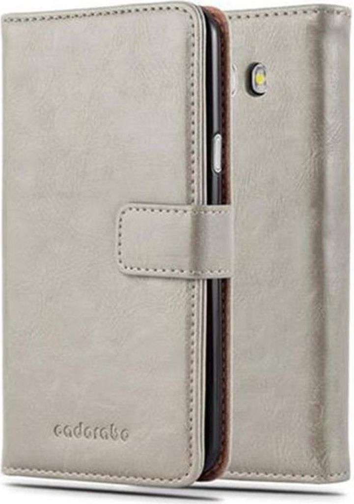 Cadorabo Hülle für Samsung Galaxy J7 2016 Schutzhülle in Braun Handyhülle Book Tasche Case Etui Luxury