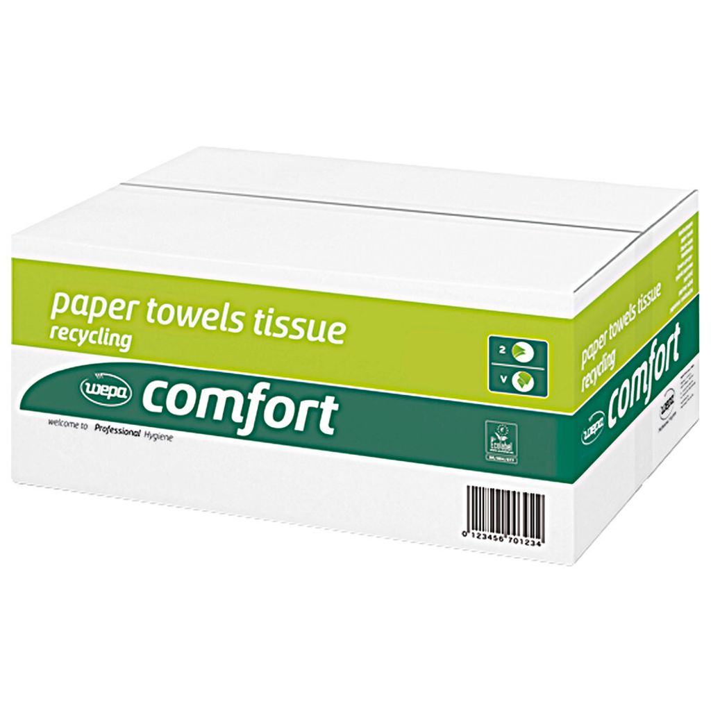 Handtuchp. SOFT 25x23cm 3200 Bl. Z-Falz (V-Falz)