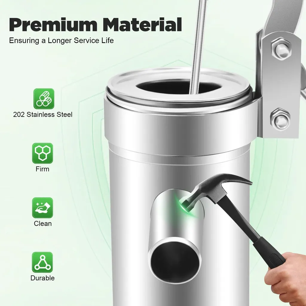 Pompe à eau pour jardin et parc sans électricité Inox aspiration 8 m - 10