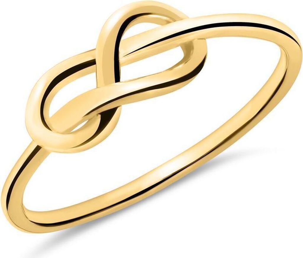 375er Goldring für Damen von Unique mit Unendlichkeitszeichen