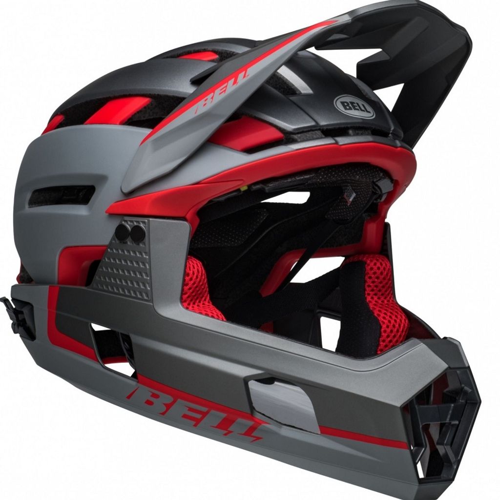 BELL Fullfacehelm SUPER AIR R SPHERICAL matte grey/red : L Produktbild 