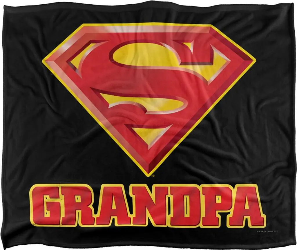 Plaid Superman pour Grand-Père Logo TV18680 Couverture Polaire Colorée